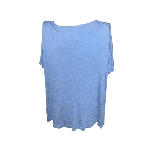 NICE WOMEN J Jill Pure Jill Elliptical Scoop Neck Tee Coastal Blue Shirt Size SI - Picture 4 of 6